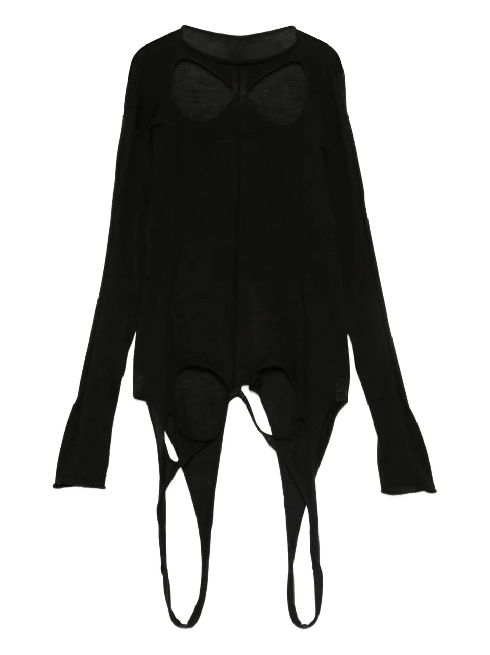 slashed long-sleeve sweater