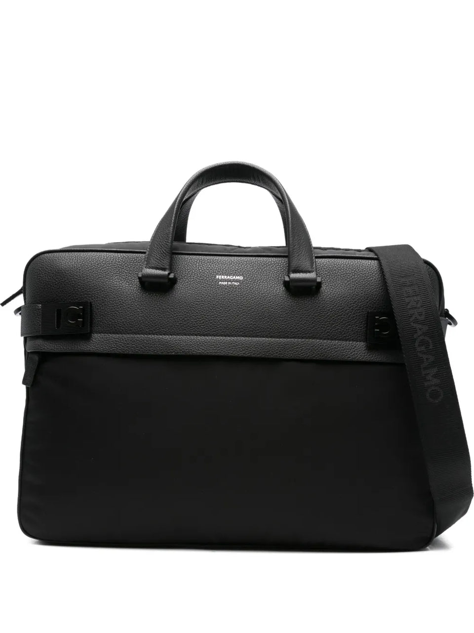 Gancini-motif laptop bag