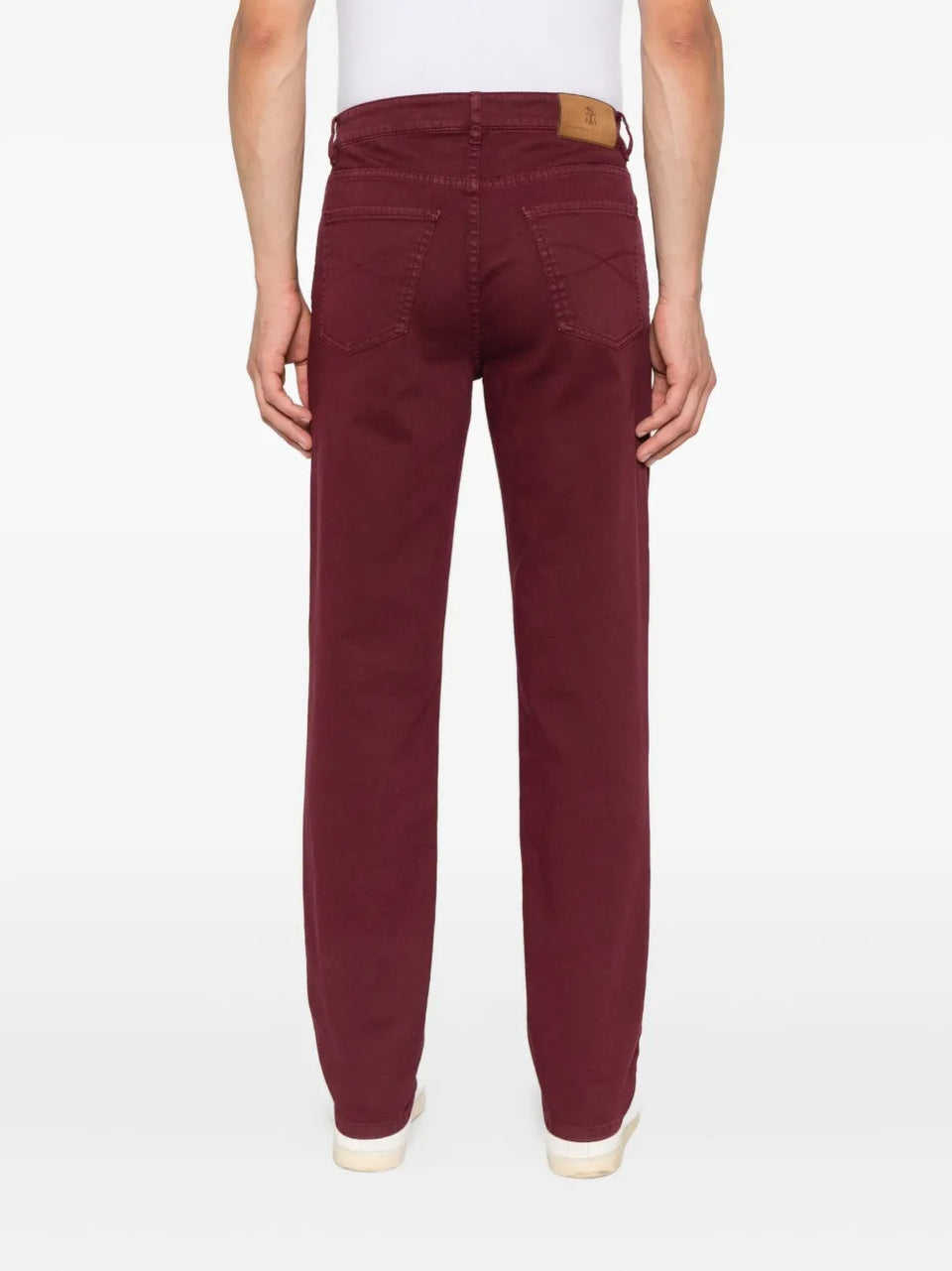 embroidered-logo jeans