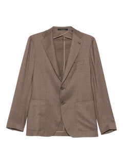 single-breasted tailored-trousers suit