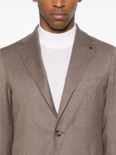 single-breasted tailored-trousers suit
