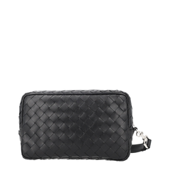Bottega Veneta Intrecciato Calfskin Pouch - Black