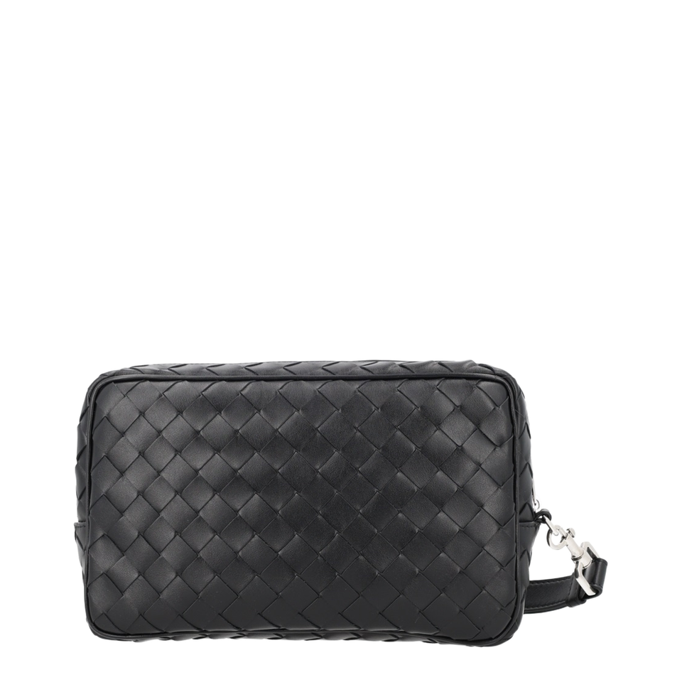 Bottega Veneta Intrecciato Calfskin Pouch - Black