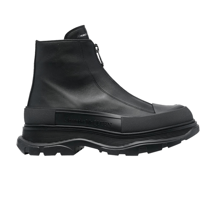 Alexander McQueen Tread Slick Zip Boots Black