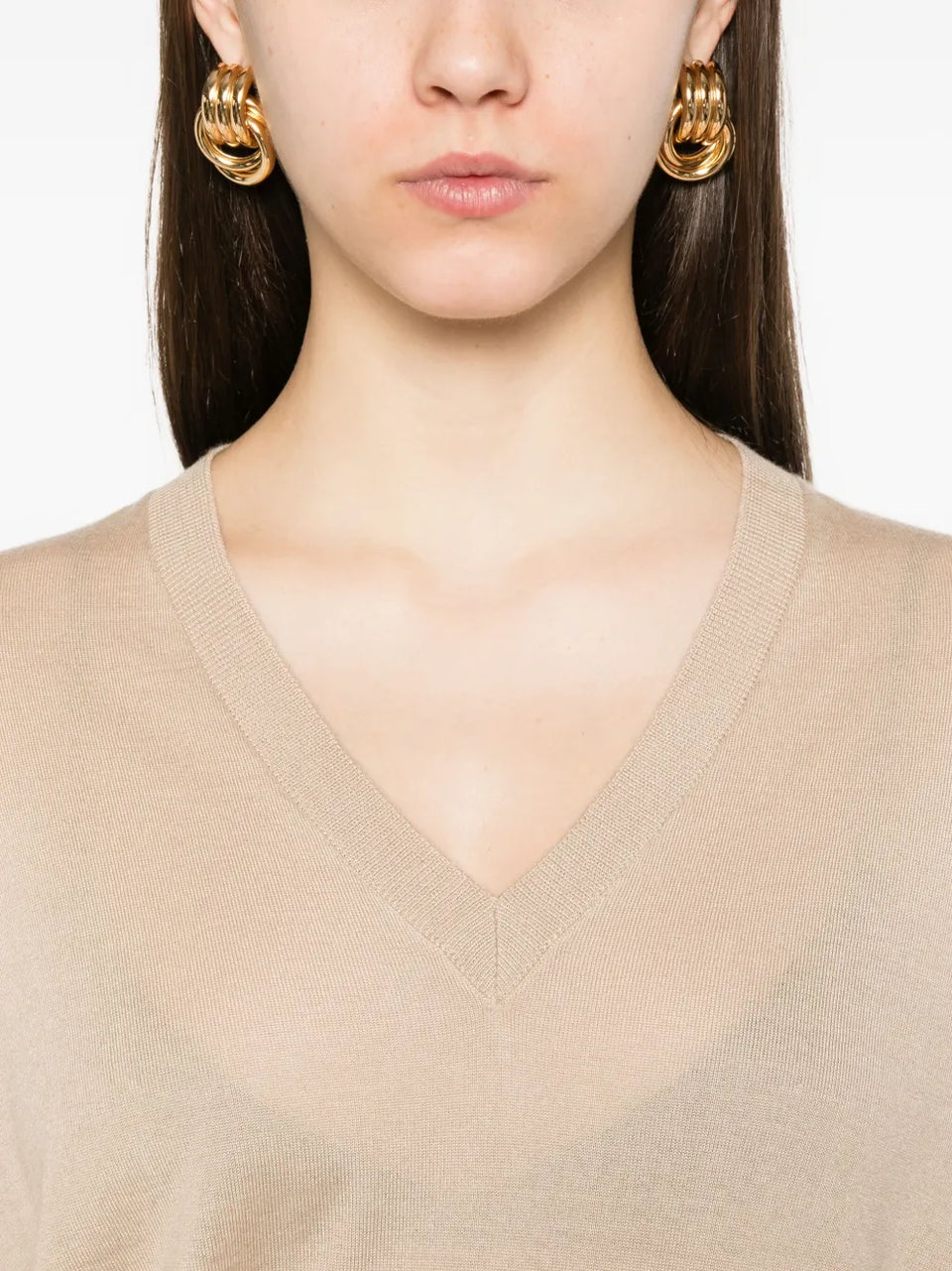 V-neck long sleeve T-Shirt