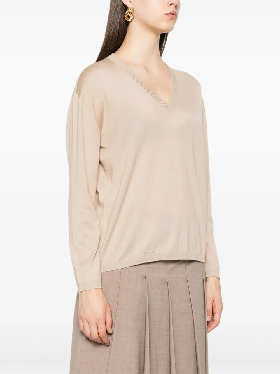 V-neck long sleeve T-Shirt