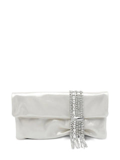 medium Zandra crystal-embellished clutch bag