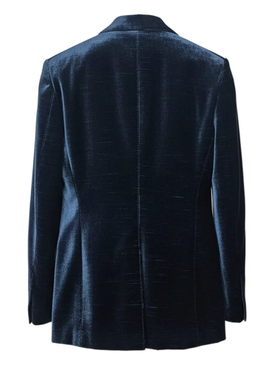 double-breasted velvet blazer