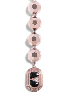 faceted-sphere enamel necklace
