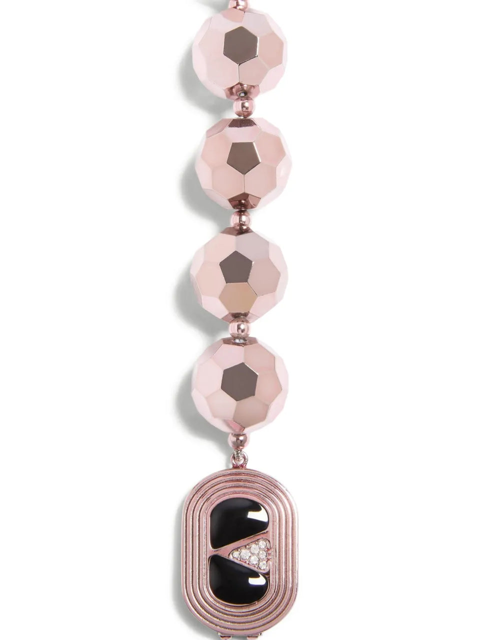 faceted-sphere enamel necklace