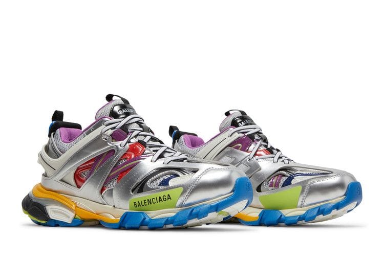 Balenciaga Track Leather Free White Silver Multi
