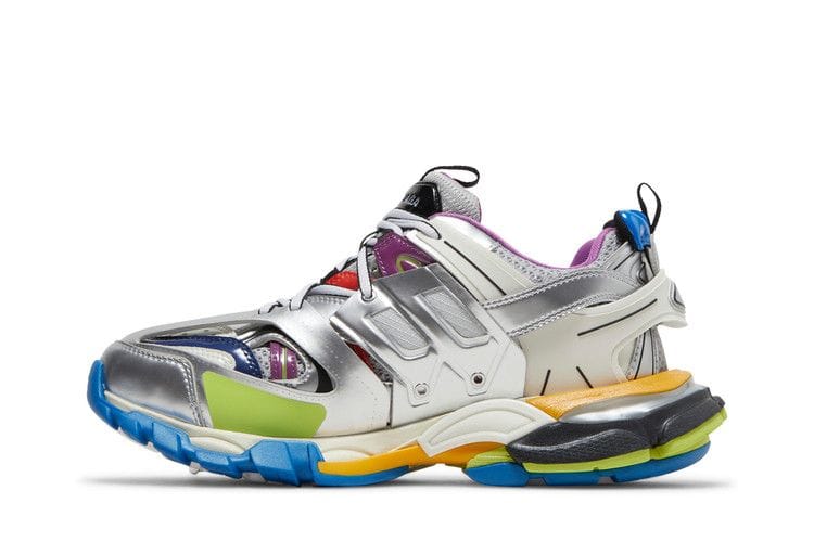Balenciaga Track Leather Free White Silver Multi