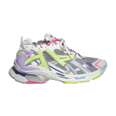 Balenciaga Runner Leather Free Grey Light Purple Neon Yellow White