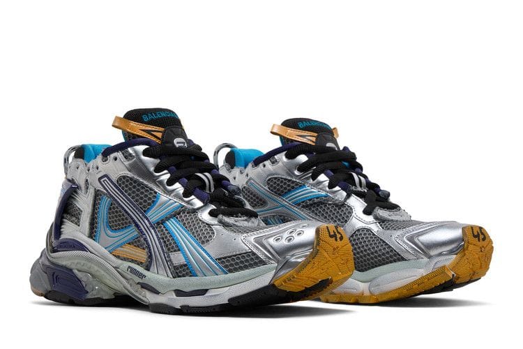 Balenciaga Runner Sneaker Grey Orange Aqua