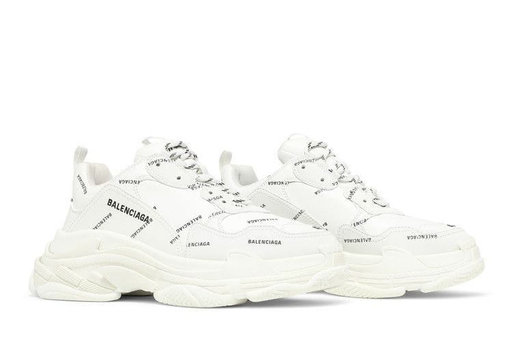 Balenciaga Triple S Sneaker Allover Logo - White