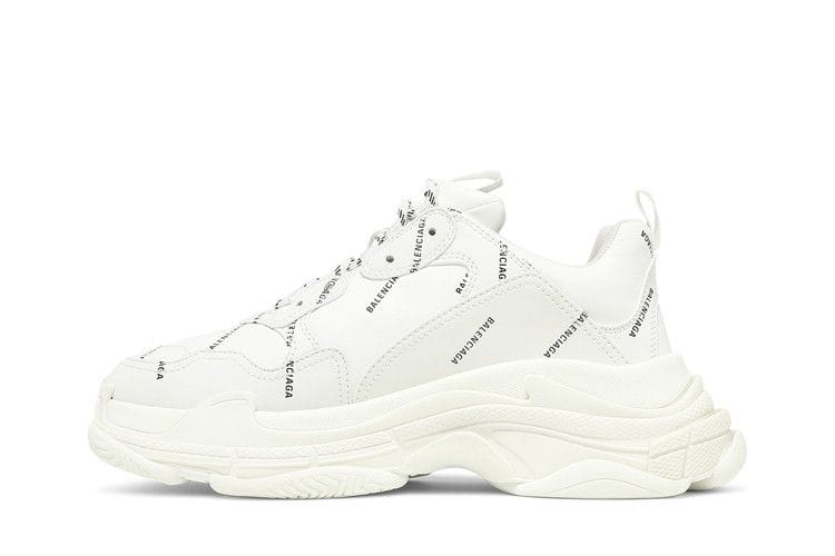 Balenciaga Triple S Sneaker Allover Logo - White