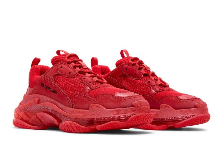 Balenciaga Triple S Sneaker Clear Sole - Red