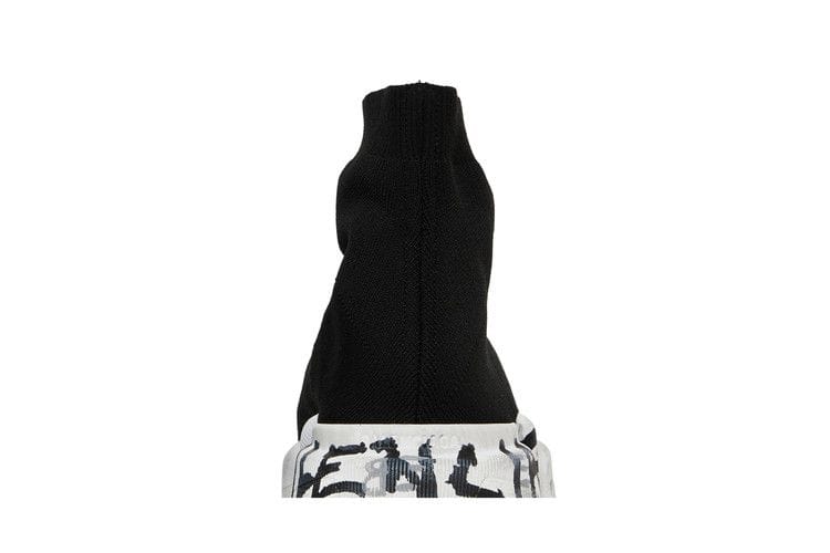 Balenciaga Speed 2.0 Graffiti Recycled Knit Black White