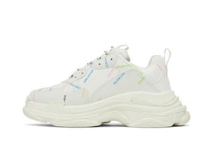 Balenciaga Triple S Sneaker Allover Logo - White Multi