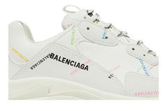 Balenciaga Triple S Sneaker Allover Logo - White Multi