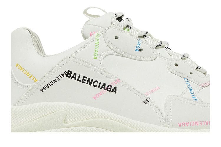 Balenciaga Triple S Sneaker Allover Logo - White Multi