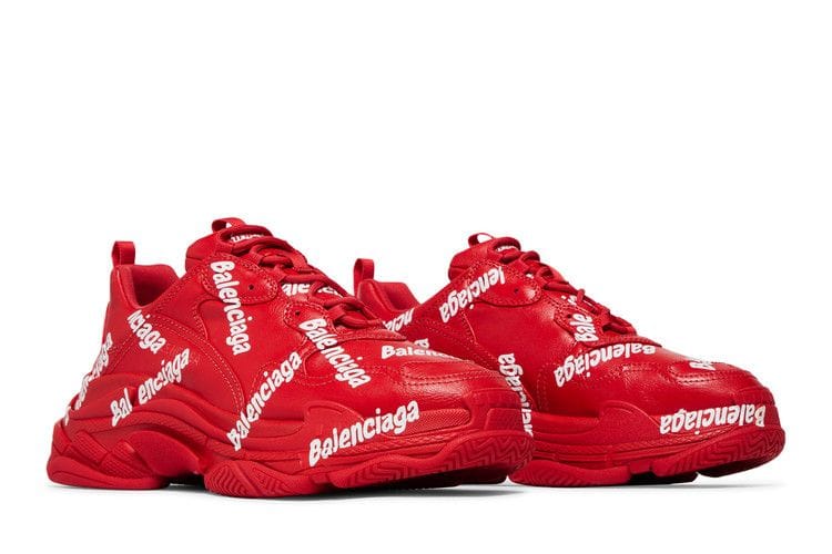 Balenciaga Triple S All Over Tomato Red White