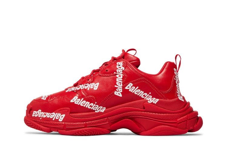 Balenciaga Triple S All Over Tomato Red White