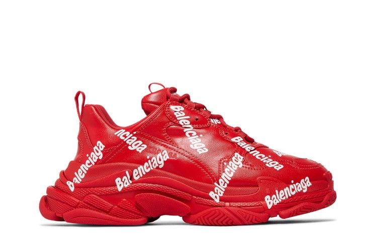 Balenciaga Triple S All Over Tomato Red White