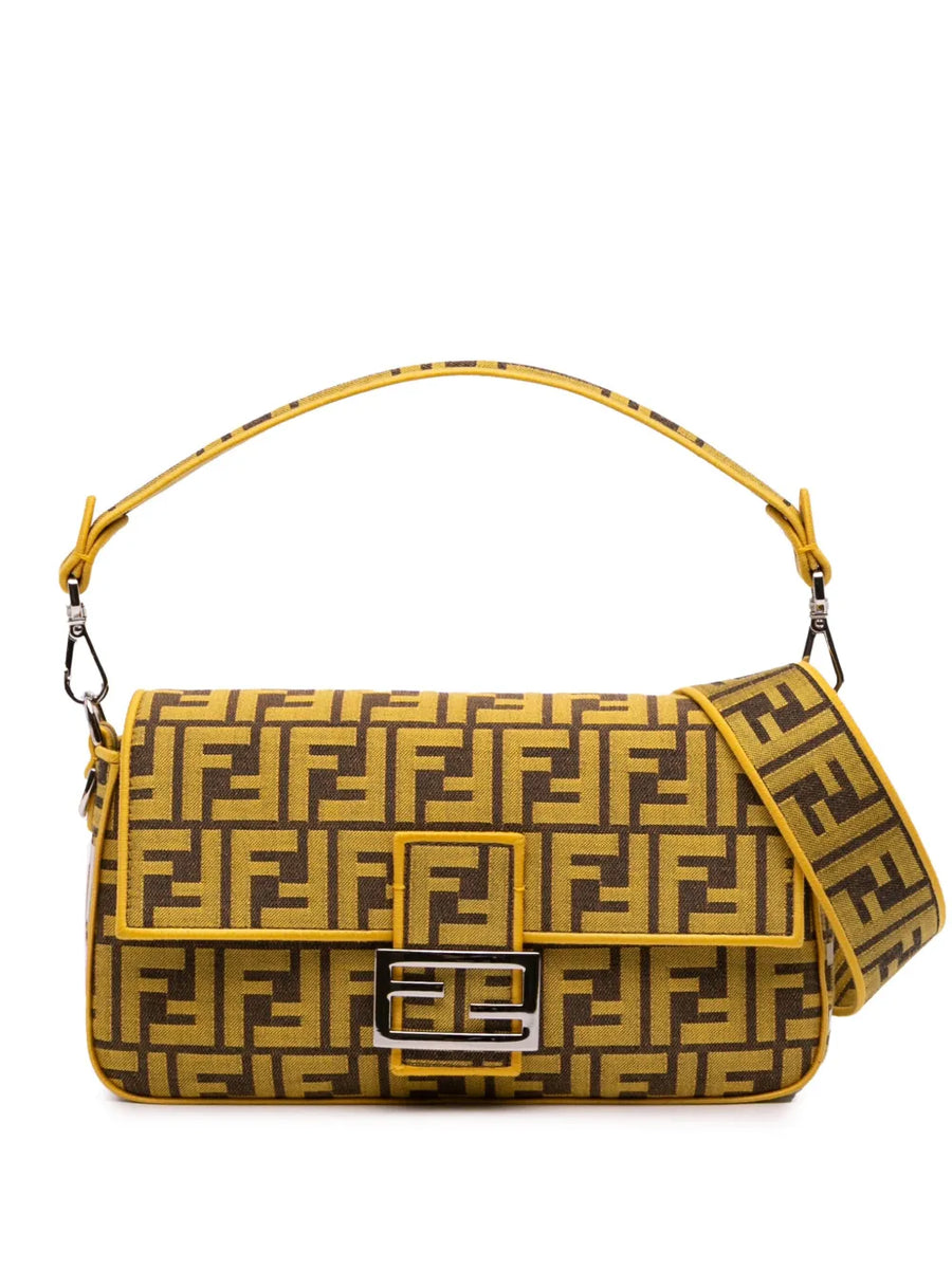 2010-2025 FRGMT x Zucca Embroidered Canvas Baguette satchel