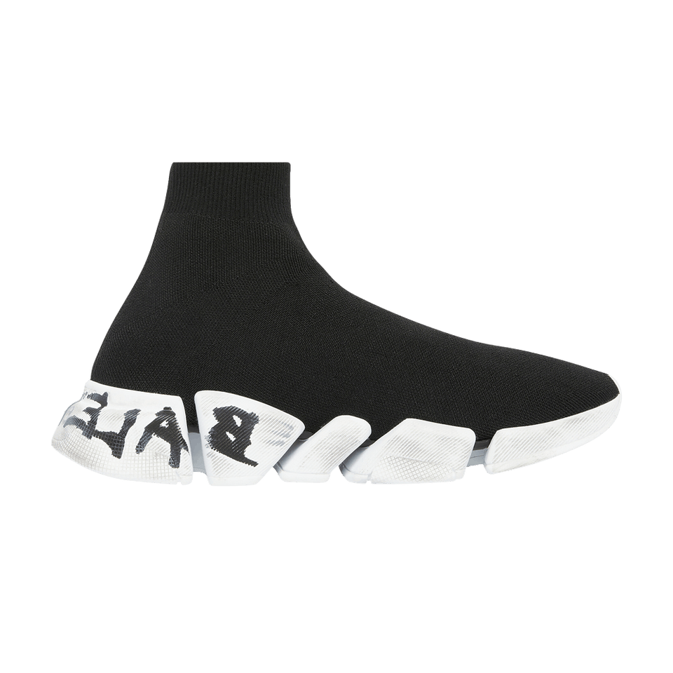 Balenciaga Speed 2.0 Graffiti Recycled Knit Black (Women's)