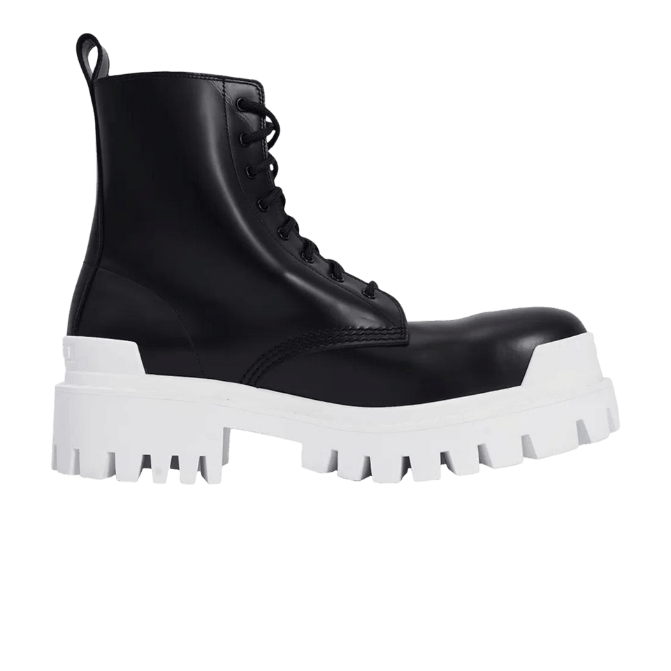 Balenciaga Wmns Strike Lace-Up Boot 'Black White'