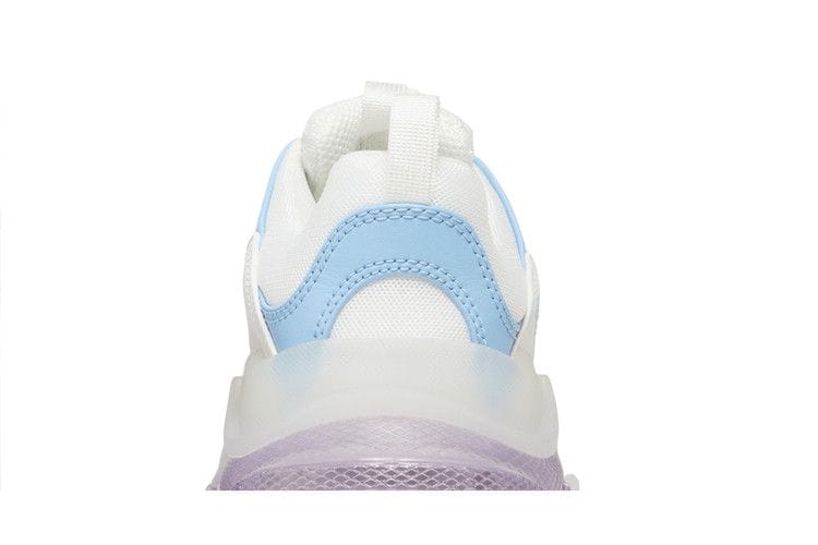 Balenciaga Triple S Clear Sole Leather Free Light Blue Grey Light Purple White (Women's)