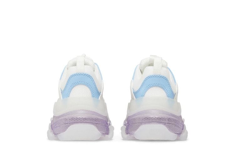 Balenciaga Triple S Clear Sole Leather Free Light Blue Grey Light Purple White (Women's)