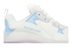 Balenciaga Triple S Clear Sole Leather Free Light Blue Grey Light Purple White (Women's)