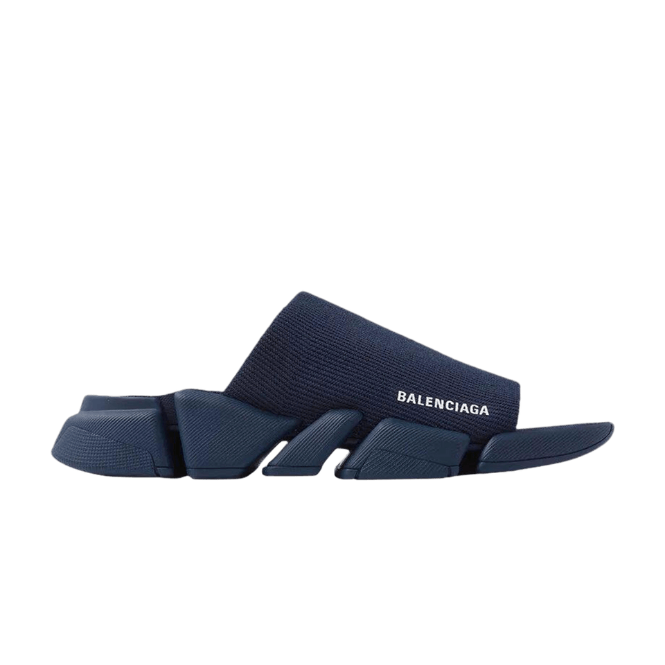 Balenciaga Speed 2.0 Slide Sandal Navy