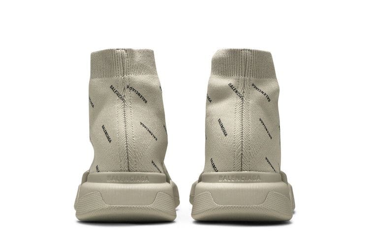 Balenciaga Speed Trainer 2.0 All Over Logo Beige