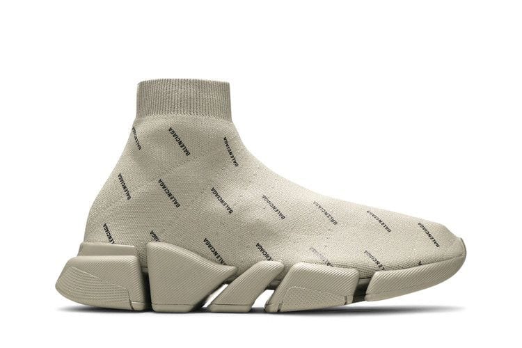 Balenciaga Speed Trainer 2.0 All Over Logo Beige