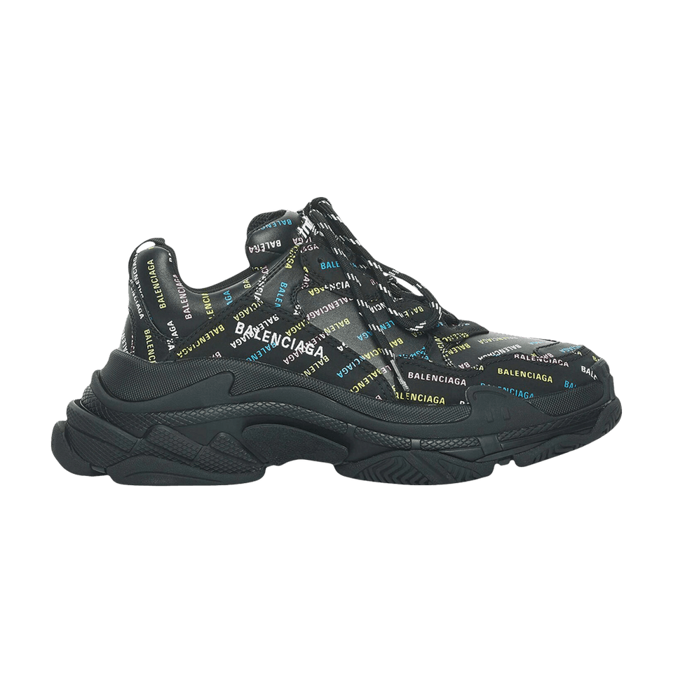 Balenciaga Triple S AllOver Logo Black Multicolor