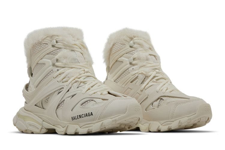 Balenciaga Track Hike Boots Faux Fur Beige (Women's)