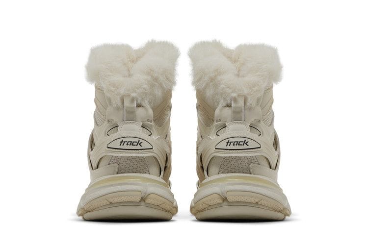 Balenciaga Track Hike Boots Faux Fur Beige (Women's)