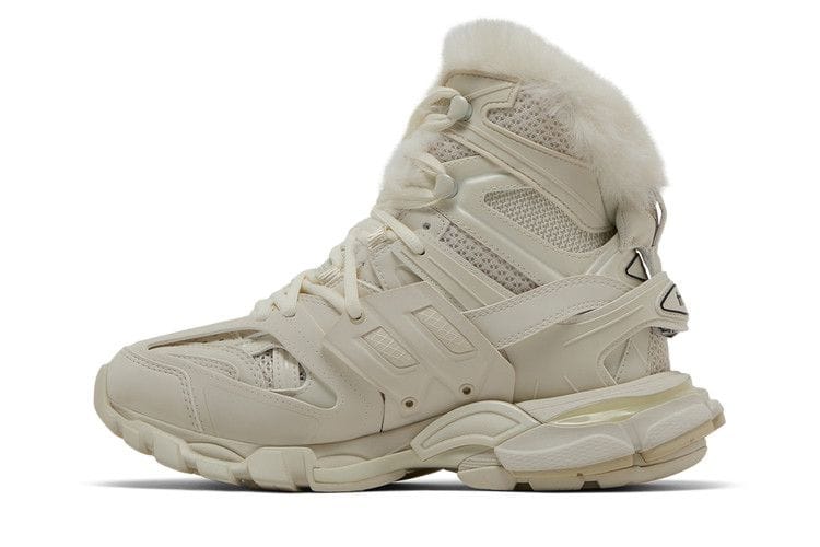 Balenciaga Track Hike Boots Faux Fur Beige (Women's)