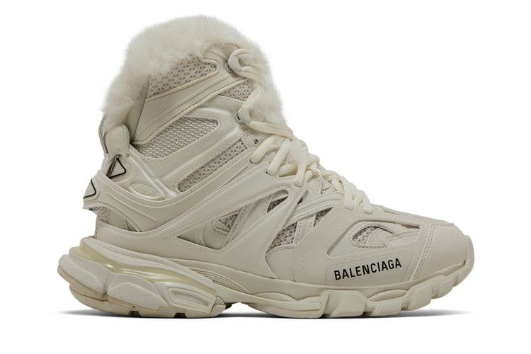 Balenciaga Track Hike Boots Faux Fur Beige (Women's)