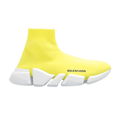 Balenciaga Speed 2.0 Recycled Knit Transparent Sole Yellow (Women's)