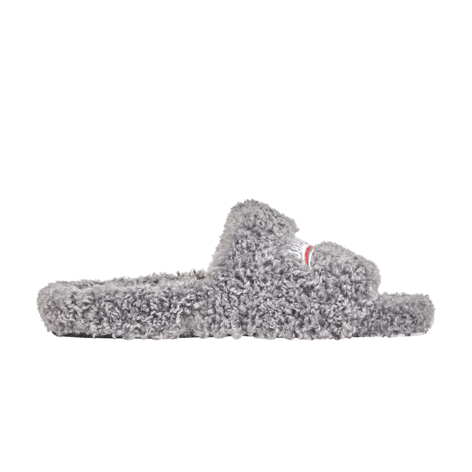 Balenciaga Furry Slides Grey