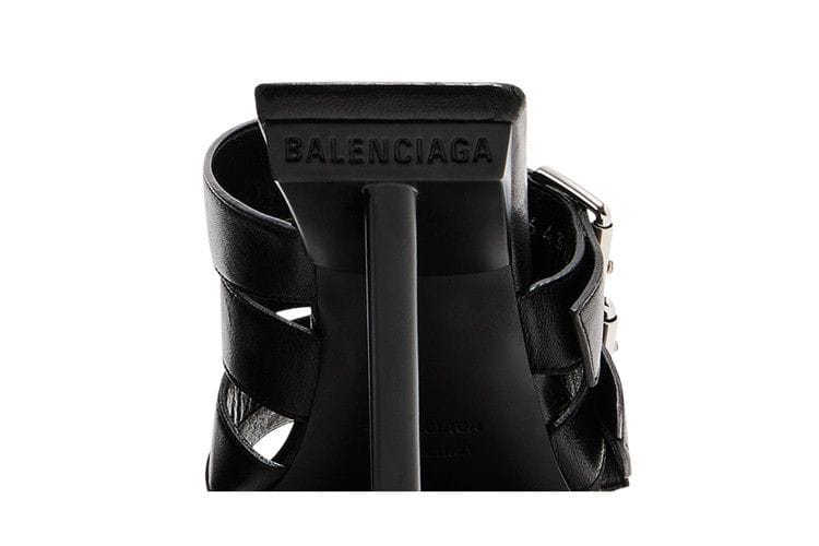 Balenciaga Wmns Buckle Strap Sandal 'Black Silver'