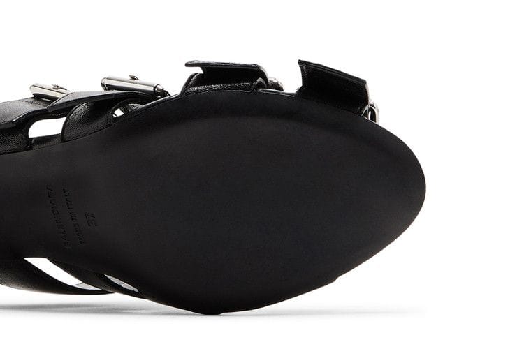 Balenciaga Wmns Buckle Strap Sandal 'Black Silver'