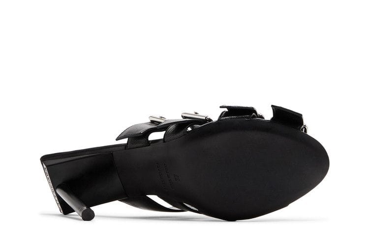 Balenciaga Wmns Buckle Strap Sandal 'Black Silver'