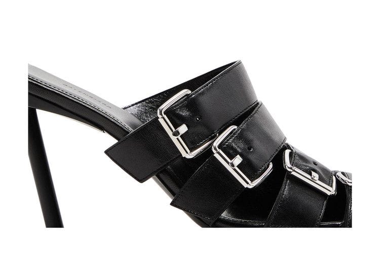 Balenciaga Wmns Buckle Strap Sandal 'Black Silver'