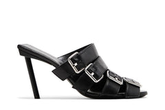 Balenciaga Wmns Buckle Strap Sandal 'Black Silver'