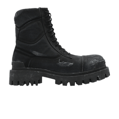 Balenciaga Combat Strike Boot Worn-Out - Black